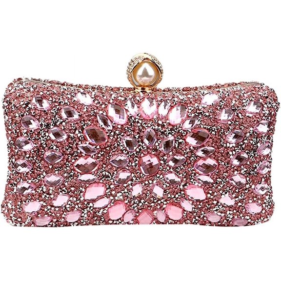 Kukuzhu Rhinestone Evening Bags Women Fashion Wedding Party Evening Clutch Purse Chain Shoulder Bag