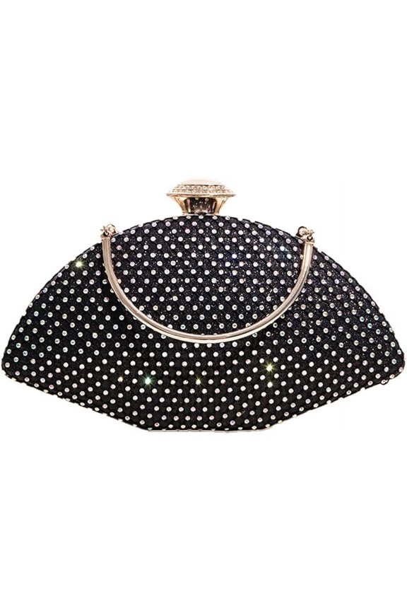 Rhinestone Evening Handbags Women Chic Shell Shiny Party Evening Clutch Purse