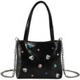 thumbnail image 1 of Kukuzhu Rhinestone Women Hobo Tote Bag Chic Shiny PU Shoulder Bag Handbag Party Elegant Purse, 1 of 5