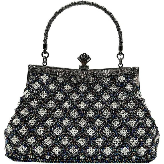 Kukuzhu Shiny Evening Handbags Women Chic Soft Wedding Party Evening Clutch Purse