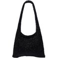 thumbnail image 1 of Kukuzhu Shiny Shoulder Bag for Women Retro Classic Purse Tote Bag Soft Knit Hobo Bag Casual Handbag Beach Bag, 1 of 7