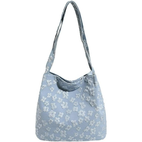 Kukuzhu Shoulder Bag for Women Casual Flower Tote Bag Large Chic Hobo Bag