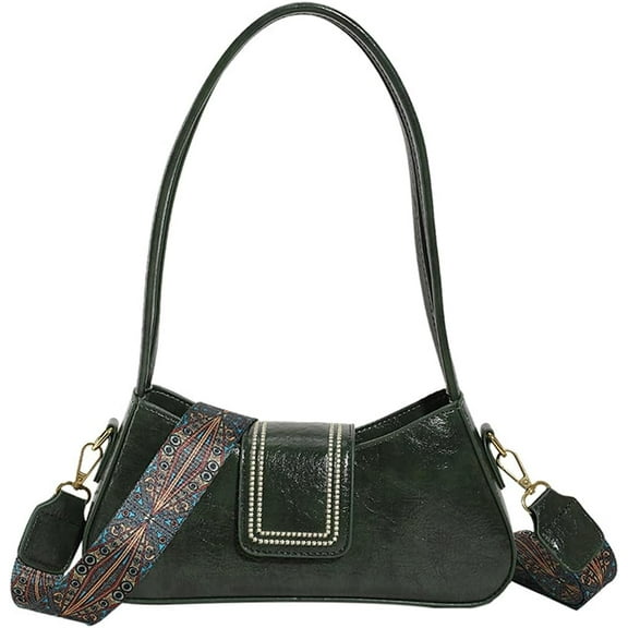 Kukuzhu Shoulder Bag for Women Retro Small Purse Classic Handbag Clutch Purse with Guitar Shoulder Strap 2023