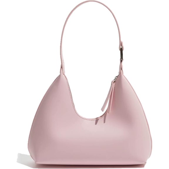 Kukuzhu Shoulder Bag for Women, Small Leather Handbag Purse,Unique Trendy Zipper Hobo Bag