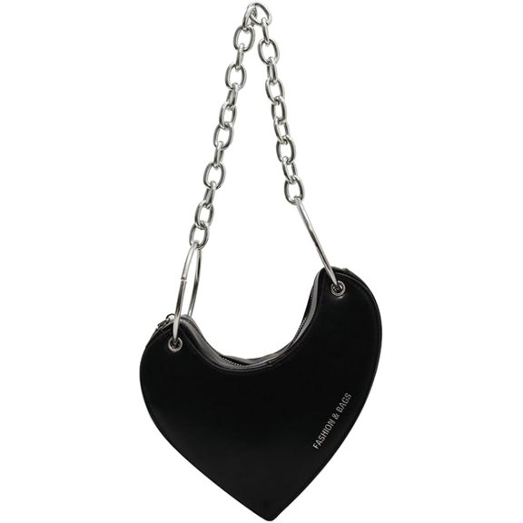 Kukuzhu Shoulder Bag for Women Y2k Heart Shaped Crossbody Bag Purse Punk Style Fashion Handbags 2023