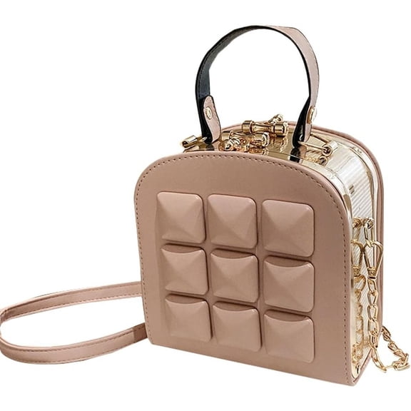 Kukuzhu Shoulder Bags for Women Fashion Leather Square Handbag Praty Chain Crossbody Bag Purse