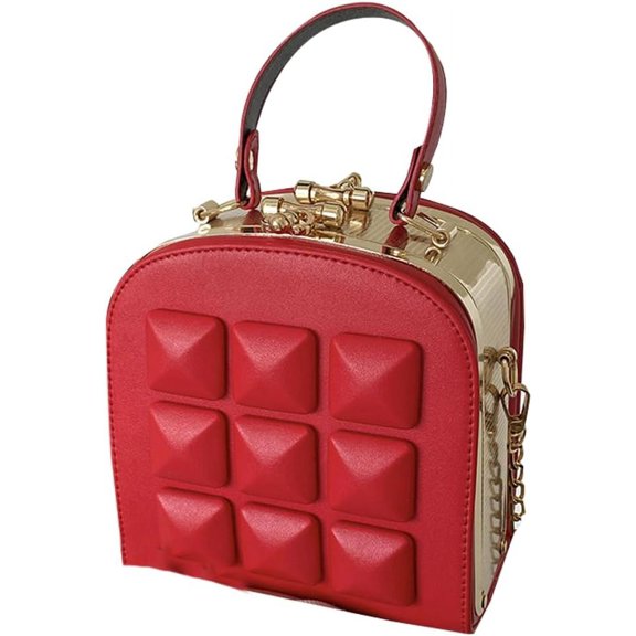 Kukuzhu Shoulder Bags for Women Fashion Leather Square Handbag Praty Chain Crossbody Bag Purse