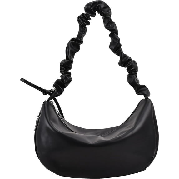 Kukuzhu Shoulder bag for women, Trendy Designer Hobo Tote PU Leather Handbag Purse with Zipper Closure & Drawstring Straps