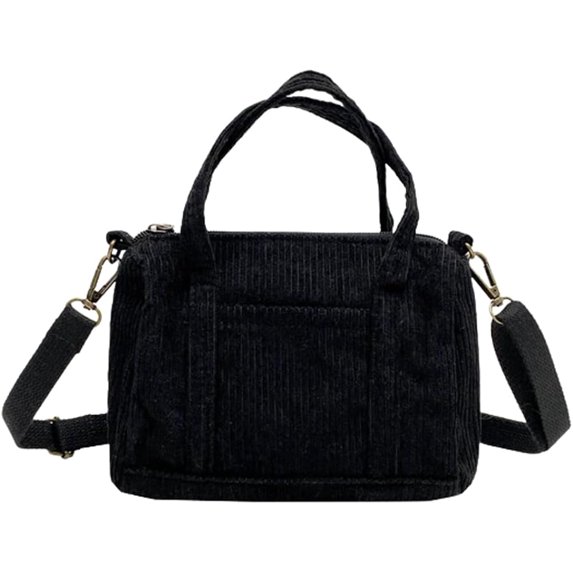 Kukuzhu Small Corduroy Tote Handbags Women Fashion Satchel Casual Zipper Crossbody Bag Hobo Bag Messenger Bag 2023