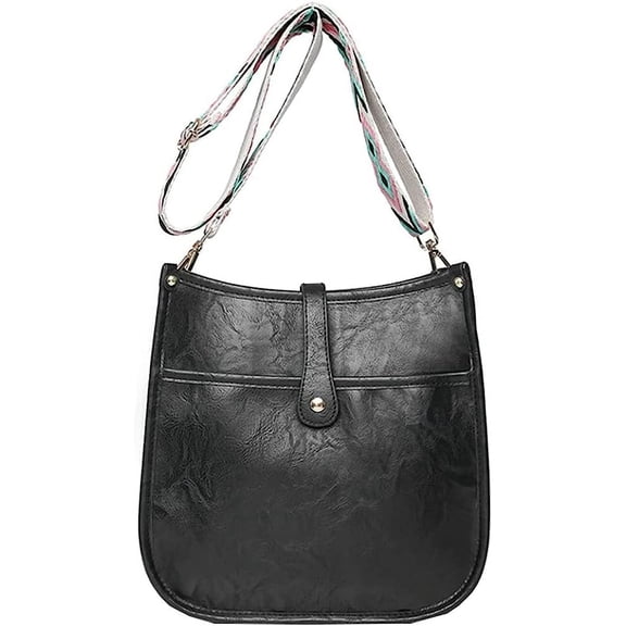 Kukuzhu Small Crossbody Bag for Women PU Leather Hobo Bag Shoulder Bag with Wide Strap Purse Handbag Satchel Commuting Totes