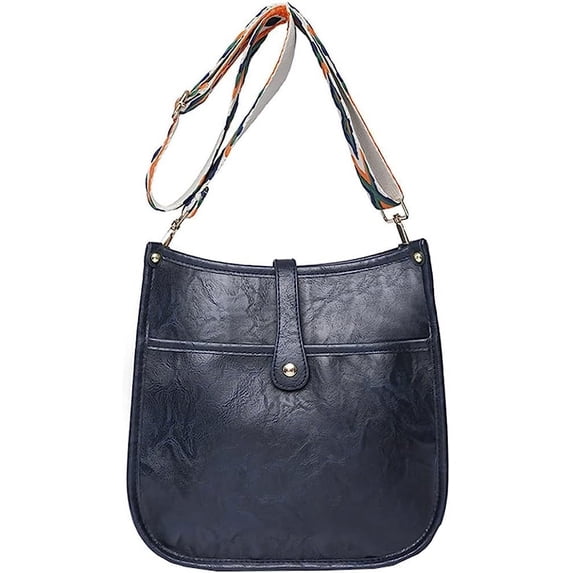 Kukuzhu Small Crossbody Bag for Women PU Leather Hobo Bag Shoulder Bag with Wide Strap Purse Handbag Satchel Commuting Totes