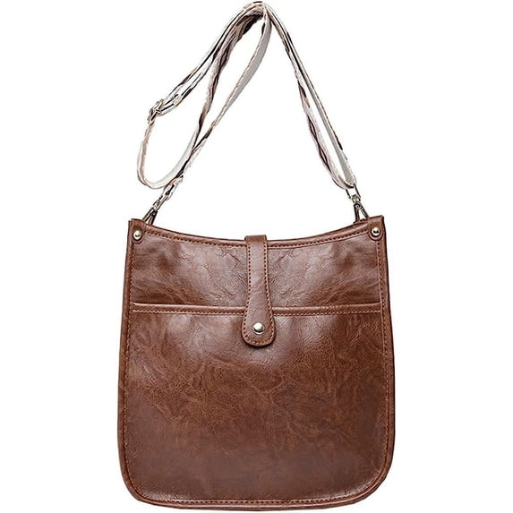 Kukuzhu Small Crossbody Bag for Women PU Leather Hobo Bag Shoulder Bag with Wide Strap Purse Handbag Satchel Commuting Totes