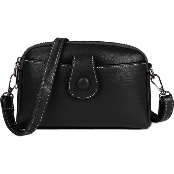 Kukuzhu Small Crossbody Bag for Women Trendy Faux Leather Shoulder Purse Handbag with Adjustable Strap
