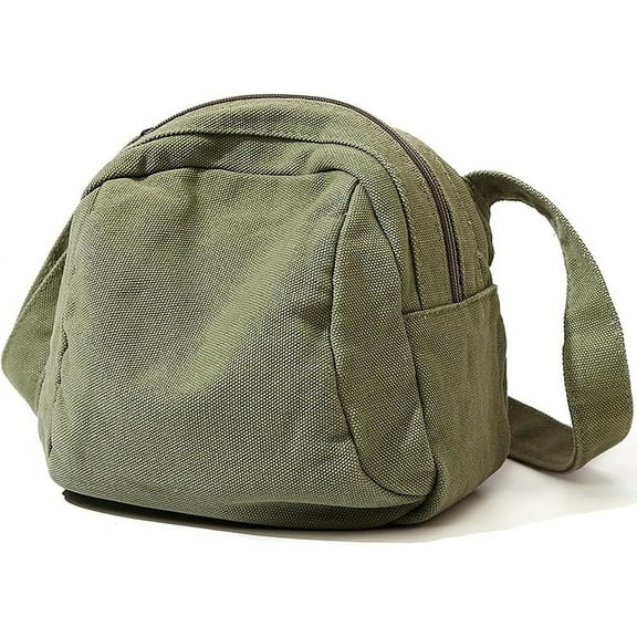 Kukuzhu Small Crossbody Bags for Women Canvas Shoulder Bag Casual Purse Messenger Bag for Daily Work Travel