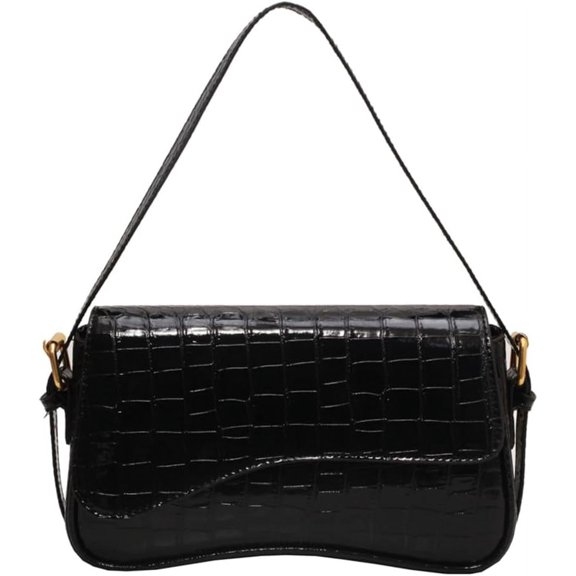 Kukuzhu Small Shoulder Bag Y2K Purse for Women Crocodile Handbag Clutch Purse Classic Retro Crossbody Bag Satchel