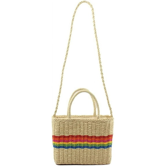 Kukuzhu Straw Bag Summer Large Beach Bag Handmade Woven Handbag Crossbody Bag Basket for Travel Vacation Picnic