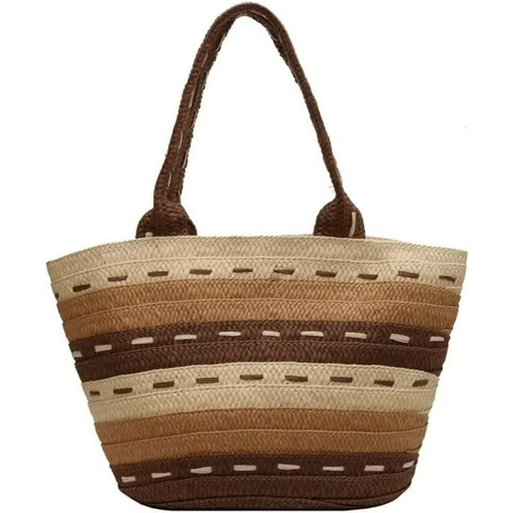 Kukuzhu Straw Bag for Women Summer Beach Bag Stylish Handwoven Crossbody Bag for Travel Vacation
