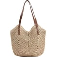 thumbnail image 1 of Kukuzhu Straw Bag for Women Summer Tote Large Beach Bag Handmade Weaving Shoulder Bag Purse Straw Handbag, 1 of 7