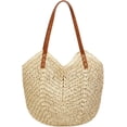 thumbnail image 1 of Kukuzhu Straw Bags for Women Summer Beach Woven Tote Hobo Handbag Casual Straw Shoulder Bags for Travel Vocation, 1 of 7