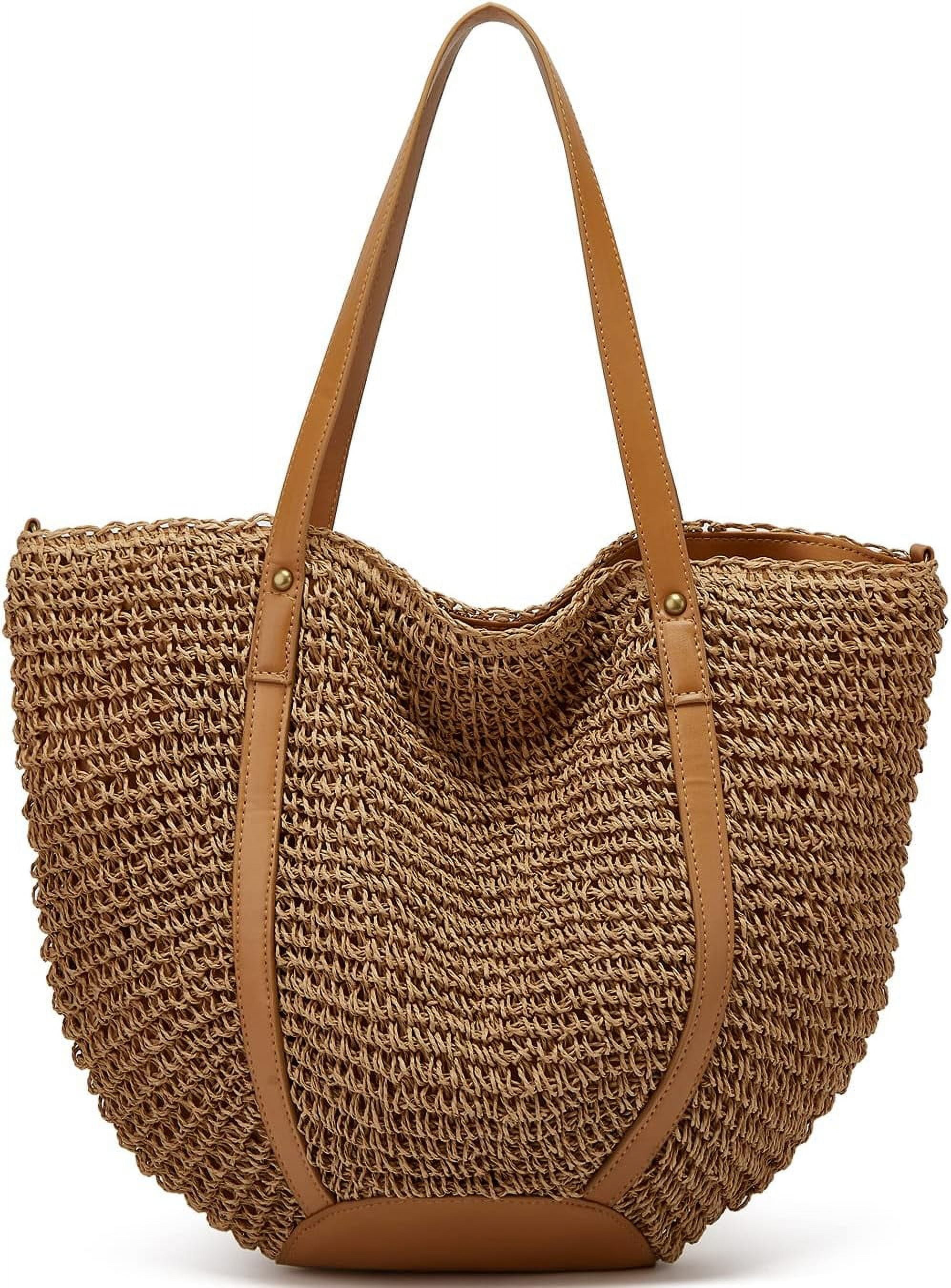 Straw shoulder bag