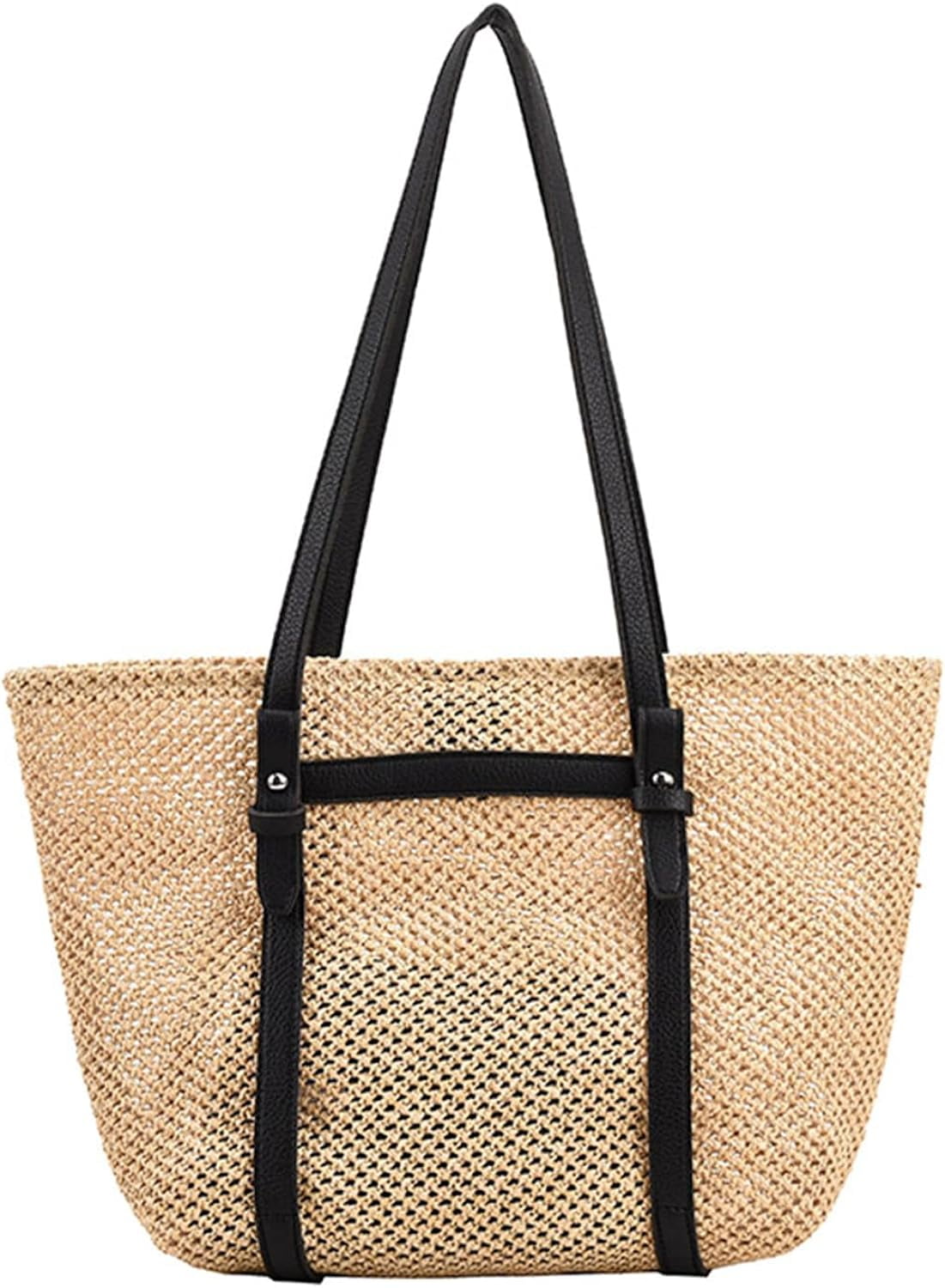 Kukuzhu Straw Beach Bag, Summer Woven Tote Bag Large Shoulder Handbag ...