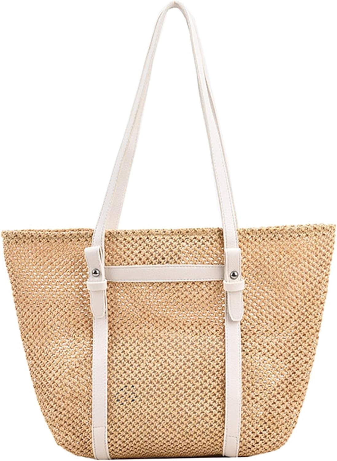 Kukuzhu Straw Beach Bag, Summer Woven Tote Bag Large Shoulder Handbag ...