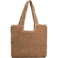 thumbnail image 1 of Kukuzhu Straw Beach Bag, Summer Woven Tote Bag Large Shoulder Handbag Straw Purses and Handbags for Women, 1 of 7