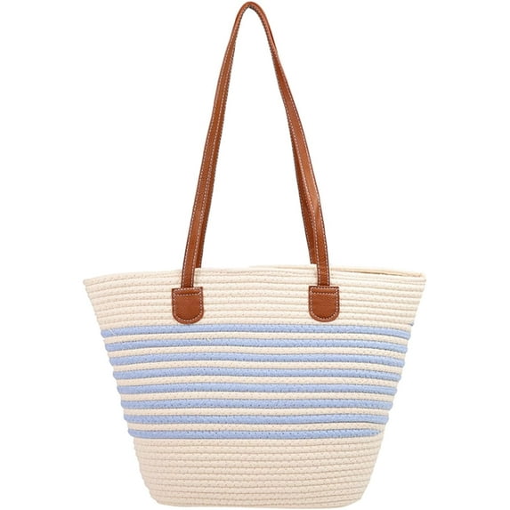 Kukuzhu Straw Beach Bag, Summer Woven Tote Bag Shoulder Handbag Straw Purses and Handbags for Women Vacation