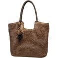 thumbnail image 1 of Kukuzhu Straw Beach Bag, Summer Woven Tote Bag with Tassels Large Shoulder Handbag Straw Purses and Handbags for Women, 1 of 6
