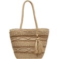 thumbnail image 1 of Kukuzhu Straw Beach Bag, Summer Woven Tote Bag with Tassels Shoulder Handbag Straw Purses and Handbags for Women, 1 of 7