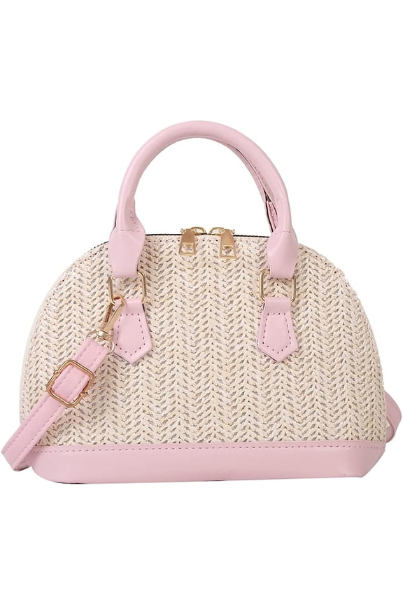 Straw Crossbody Bag for Women Woven Shoulder Hobo Bag Shell Handbag Purse Stachels Small Totes