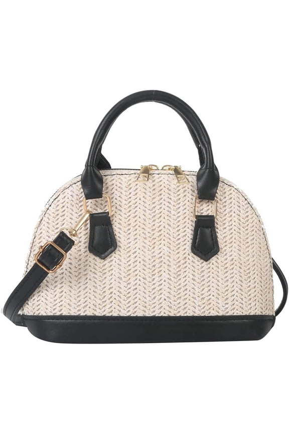 Straw Crossbody Bag for Women Woven Shoulder Hobo Bag Shell Handbag Purse Stachels Small Totes