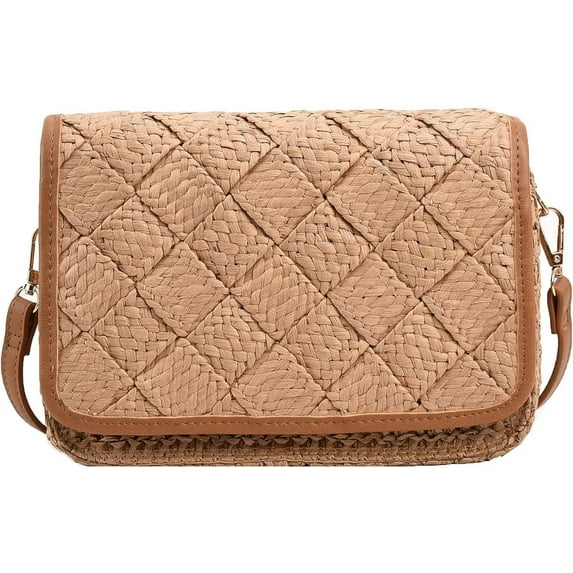 Kukuzhu Straw Crossbody Bags for Women, Summer Straw Purse and Handbags Weave Shoulder Clutch Bag for Vacation