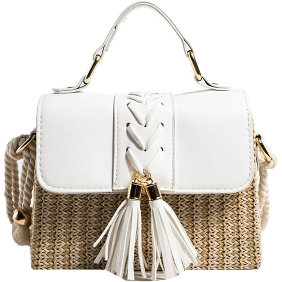 Kukuzhu Straw Crossbody Bags for Women, Summer Straw Purses and Handbags Shoulder Clutch Bag for Vacation