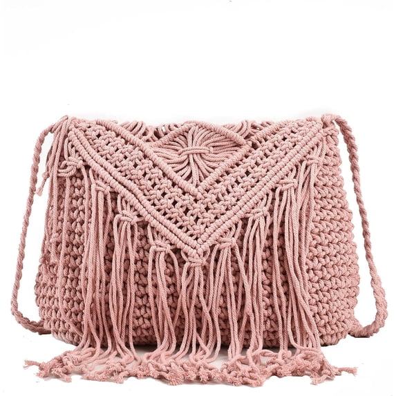 Kukuzhu Straw Crossbody Bags for Women, Summer Straw Purses and Handbags with Tassels Shoulder Clutch Bag for Vacation