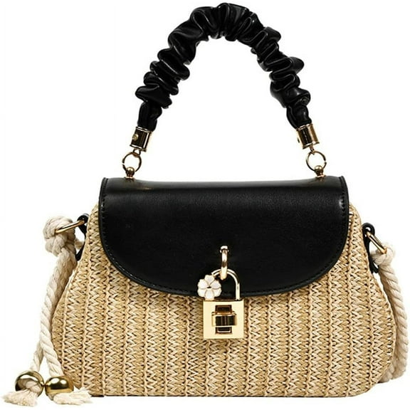 Kukuzhu Straw Hobo Bag for Women Woven Shoulder Crossbody Bag Handbag Small Totes Purse Satchels for Beach Vacation