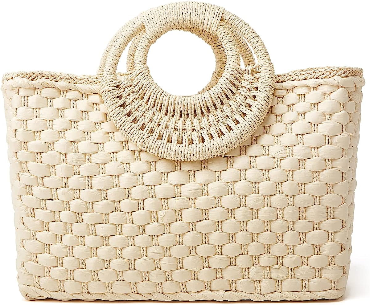 Kukuzhu Straw Hobo Bags for Women Retro Handbags Hand-woven Large Bag ...