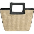 thumbnail image 1 of Kukuzhu Straw Small Tote Bag for Women Summer Beach Bag Woven Straw Bucket Bag Handbag for Travel Vacation, 1 of 6