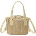thumbnail image 1 of Kukuzhu Straw Tote Bag Purse for Women Retro Woven Bucket Bag Crossbody Bag Summer Straw Bag Small Hobo Bag Shoulder Bag for Beach, 1 of 7