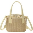 thumbnail image 1 of Kukuzhu Straw Tote Bag Purse for Women Retro Woven Bucket Bag Crossbody Bag Summer Straw Bag Small Hobo Bag Shoulder Bag for Beach, 1 of 7