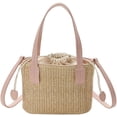 thumbnail image 1 of Kukuzhu Straw Tote Bag Purse for Women Retro Woven Bucket Bag Crossbody Bag Summer Straw Bag Small Hobo Bag Shoulder Bag for Beach, 1 of 7