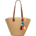 thumbnail image 1 of Kukuzhu Straw Tote Bag for Women Beach Summer Vacation Boho Rattan Handbags Large Woven Shoulder Purse, 1 of 8