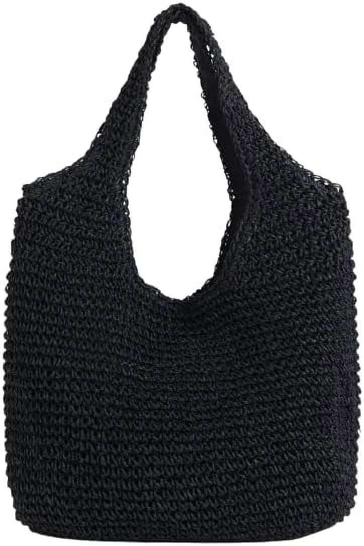 Kukuzhu Straw Tote Bag for Women Large Hobo Purses Handmade Shoulder ...