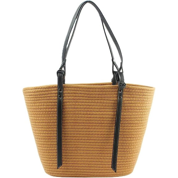 Kukuzhu Straw Tote Bag for Women Large Shoulder Bag Handwoven Handbag Purses Womens Summer Straw Beach Bag