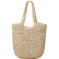 thumbnail image 1 of Kukuzhu Straw Tote Bag for Women Woven Beach Handbag Handmade Crochet Casual Straw Shoulder Bags Summer Bohemian Hobo Bags, 1 of 7