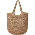 thumbnail image 1 of Kukuzhu Straw Tote Bag for Women Woven Beach Handbag Handmade Crochet Casual Straw Shoulder Bags Summer Bohemian Hobo Bags, 1 of 7