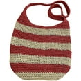 thumbnail image 1 of Kukuzhu Summer Hand-Woven Beach Straw Bag Women Fashion Large Stripe Travel Holiday Shoulder Bag Tote Bag, 1 of 6