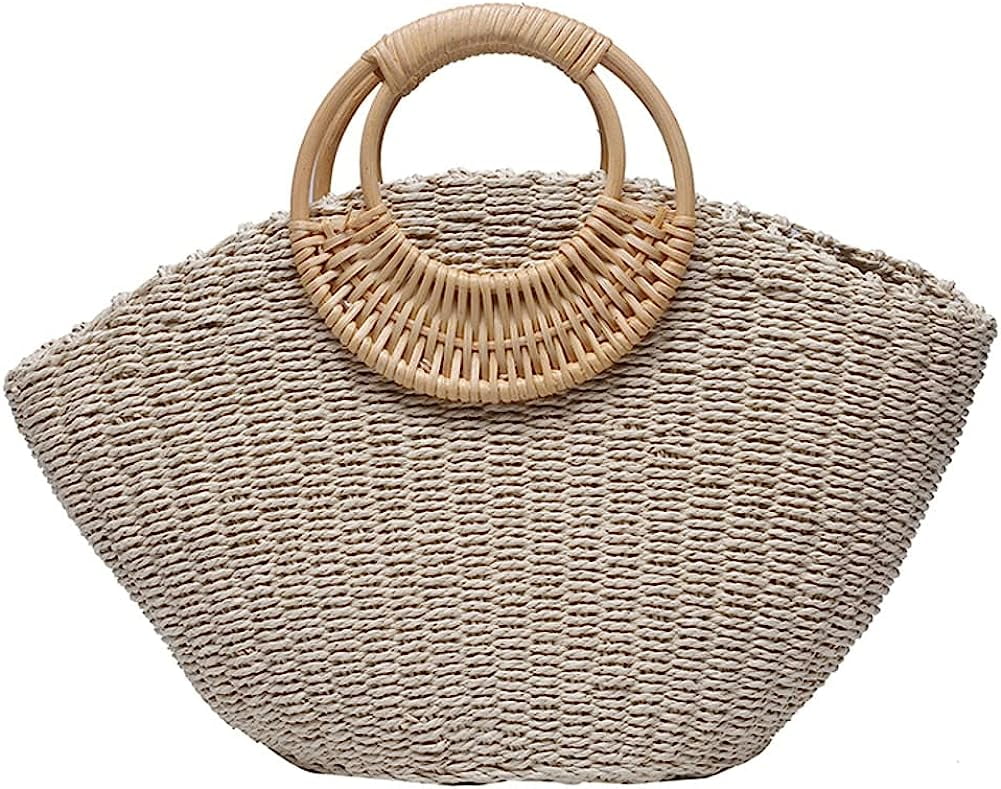 Kukuzhu Summer Holiday Straw Bag Women Large Handmade Woven Beach ...