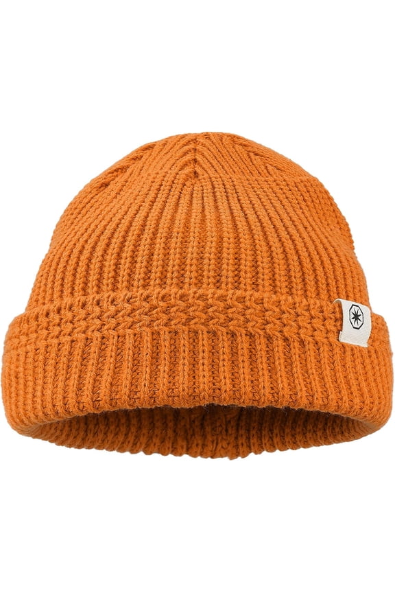 Swag Short Fisherman Beanie for Men Women, Rolled Cuff Harbour Hat Wool Knit Cuff Winter Warm Ski Skull Hat Cap