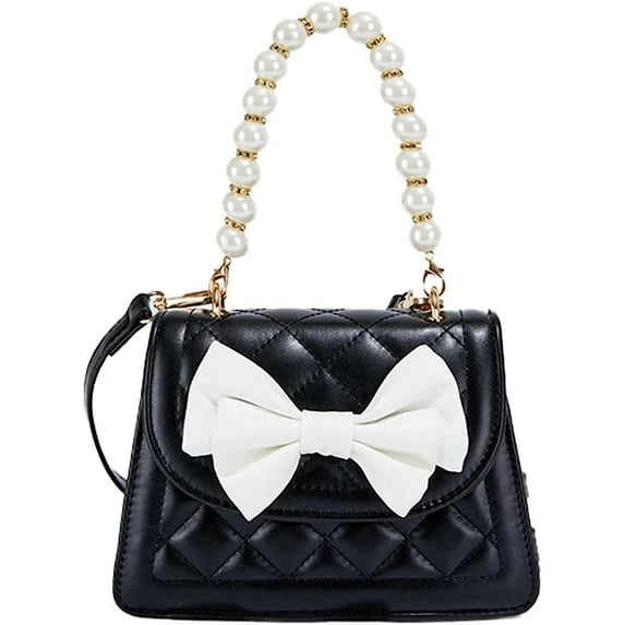 Kukuzhu Tote Bag Purse for Women Elegant Evening Bag Pearl Bow Crossbody Bag Small Clutch Shoulder Bag Leather Tote Bag Satchel